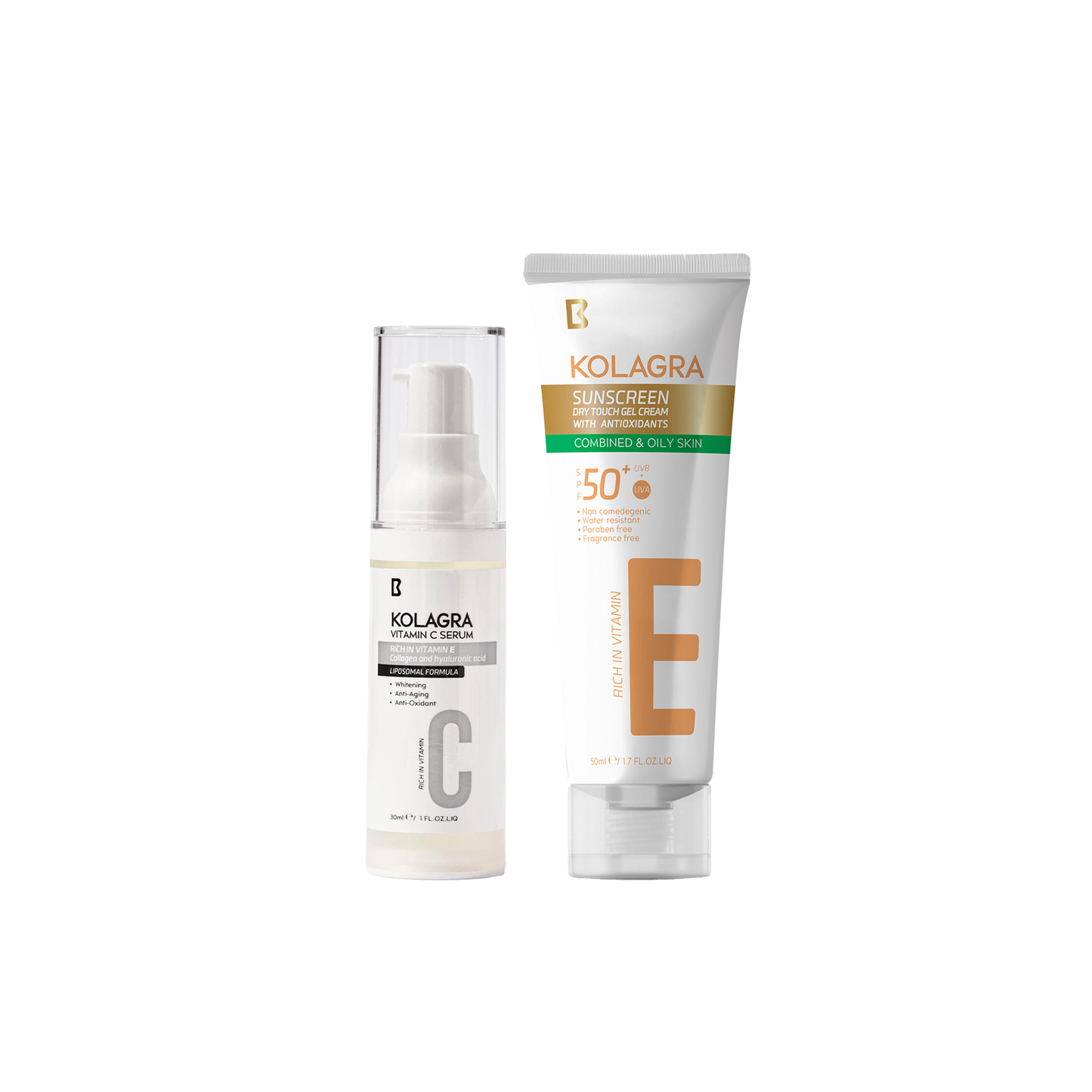 Kolgara Offer Vitamin C Serum 30 ml + Sunscreen Gel cream - Buy from Deoora Egypt