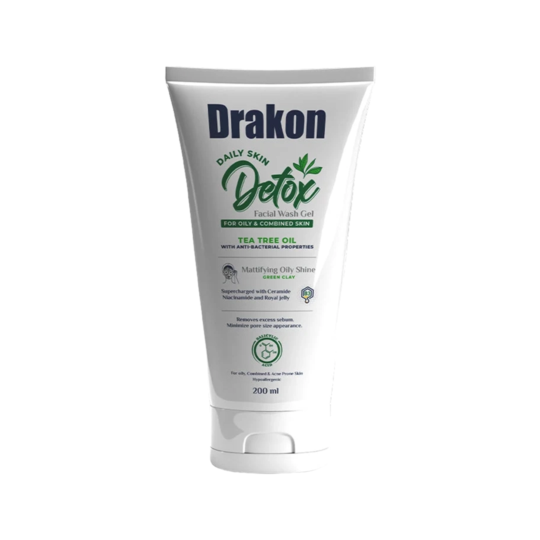 Detox Facial Wash Gel for Oily & Combined Skin - Tea Tree Oil - Buy from Deoora Egypt