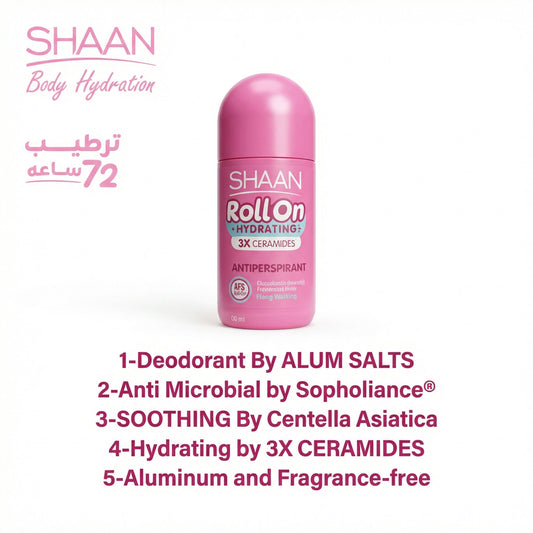 Shaan Hydrating Roll on Fragrance Free 60ml - Image 2 | Deoora