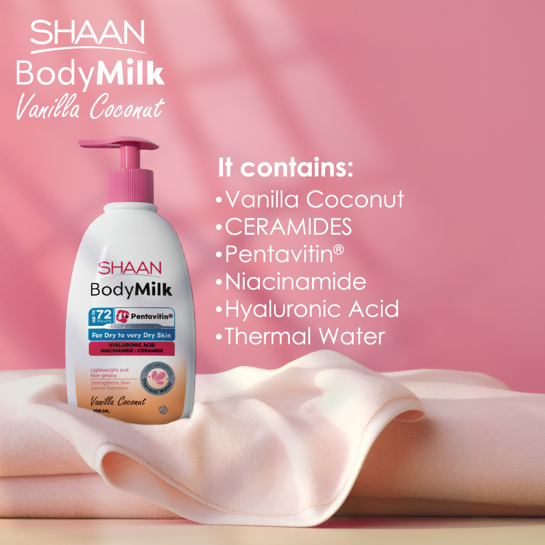 Shaan Body Milk Vanilla Coconut 300 ml - Image 4 | Deoora