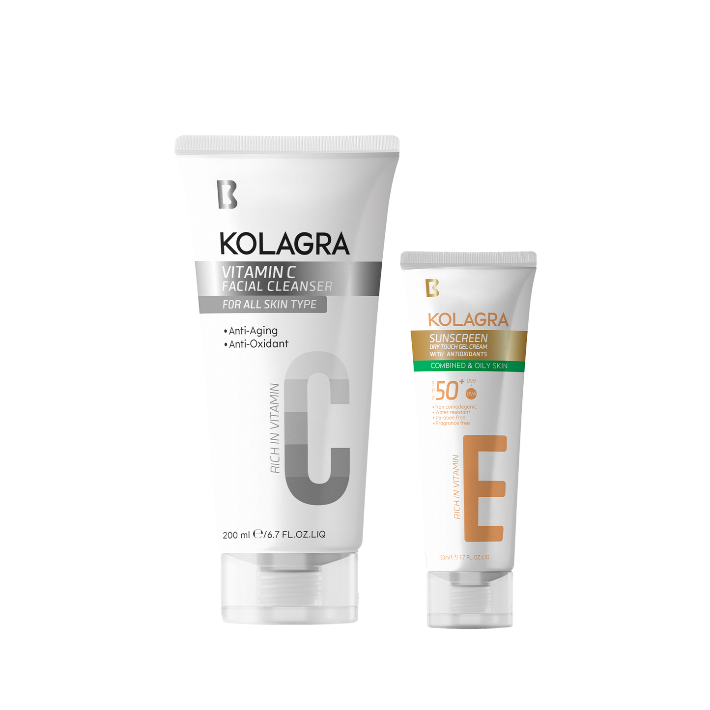 Kolagra offer sun screen gel cream +Facial wash vitamin c - Buy from Deoora Egypt