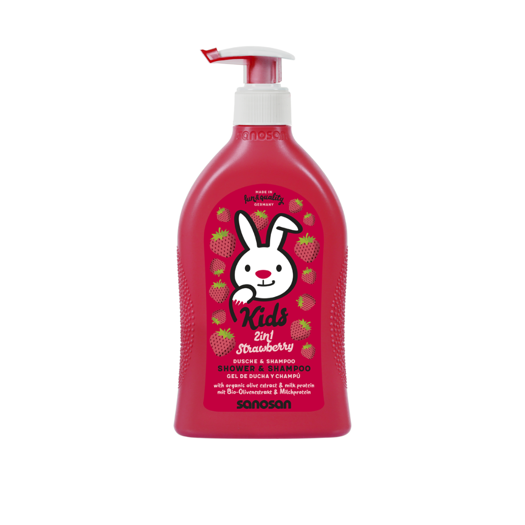 Sanosan Strawberry Shower & Shampoo 400ml - Buy from Deoora Egypt