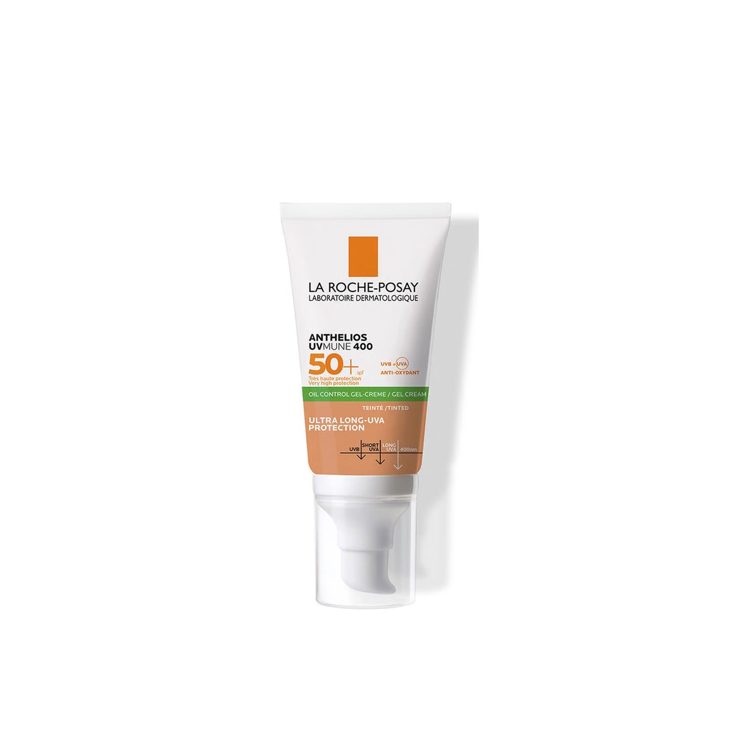 La Roche-Posay sunscreen tube on a white background