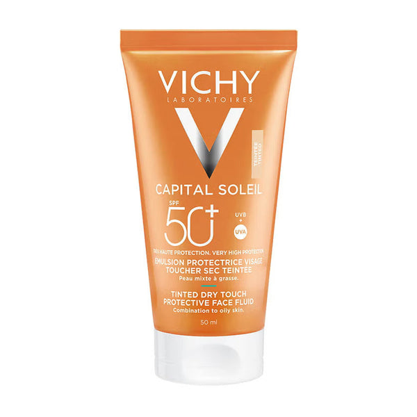 Vichy Capital Soleil Anti Brillance Mattifying Tinted Sunscreen Fluied SPF 50+ - 50ml - Buy from Deoora Egypt