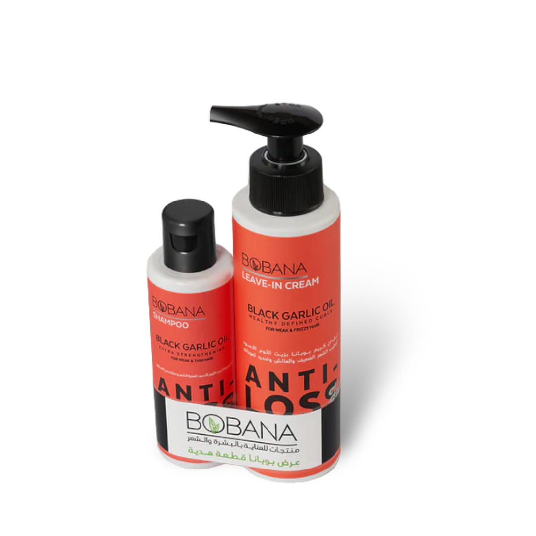 Black Garlic Oil Leave-in Cream + Free Black Garlic Oil Shampoo 100ml - Buy from Deoora Egypt