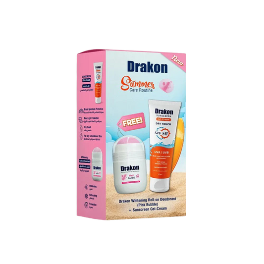 Sunscreen Gel Cream & Whitening Roll-On Deodorant - Pink Bubble - Buy from Deoora Egypt