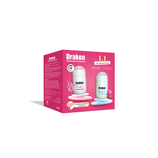 Whitening Roll-On Deodorant - Pink Bubble & Lollipop Candy (1+1 Free) - Buy from Deoora Egypt
