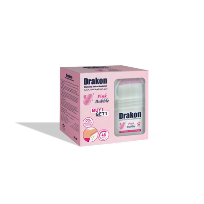 Whitening Roll-On Deodorant - Pink Bubble (1+1 Free) - Buy from Deoora Egypt