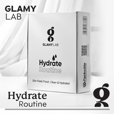 Glamy Lab Hydrate Routine packaging on a white background