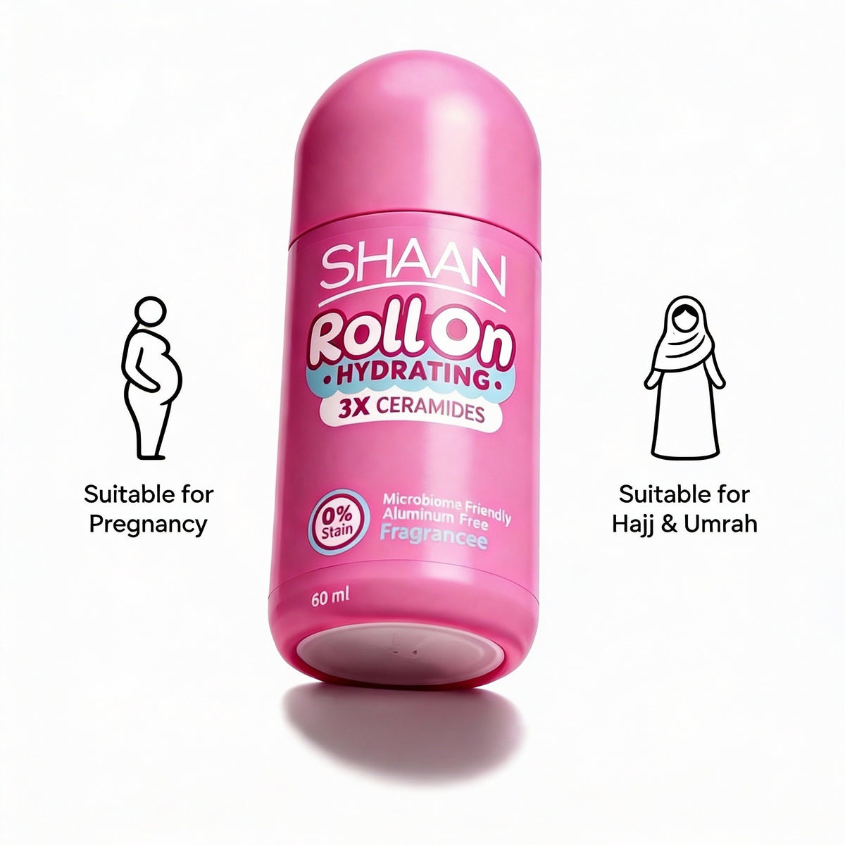 Shaan Hydrating Roll on Fragrance Free 60ml - Image 3 | Deoora