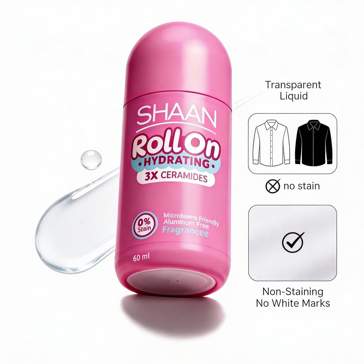 Shaan Hydrating Roll on Fragrance Free 60ml - Image 4 | Deoora