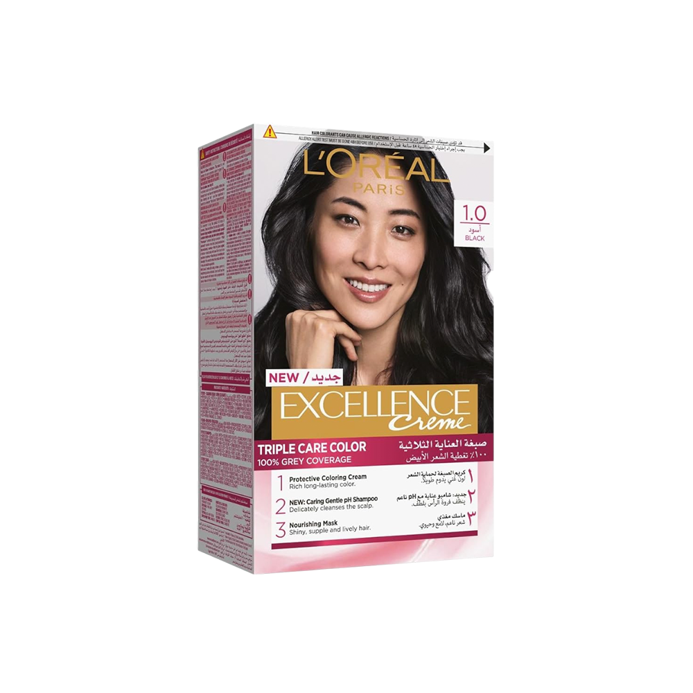 Excellence Creme Permanent Hair Color - 1 Black - Buy from Deoora Egypt