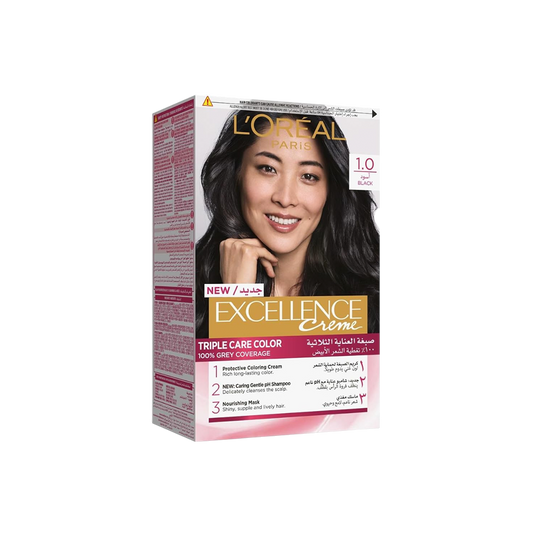 Excellence Creme Permanent Hair Color - 1 Black - Buy from Deoora Egypt