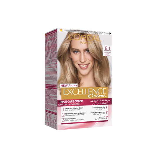 Excellence Creme 8.1 Light Ash Blonde - Buy from Deoora Egypt