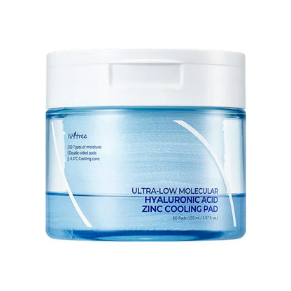 ISNTREE ULTRA LOW MOLECULAR HYALURONIC ACID ZINC COOLING PAD - Buy from Deoora Egypt