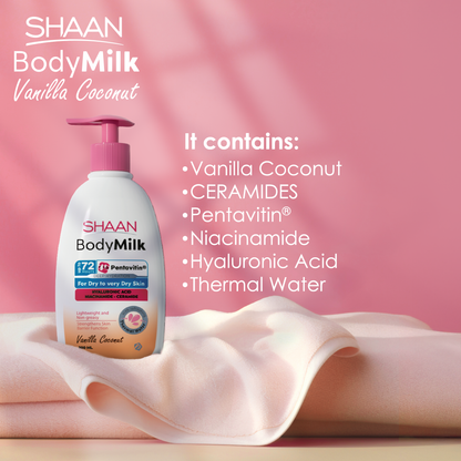 Shaan Body Milk Vanilla Coconut 300 ml - Image 4 | Deoora