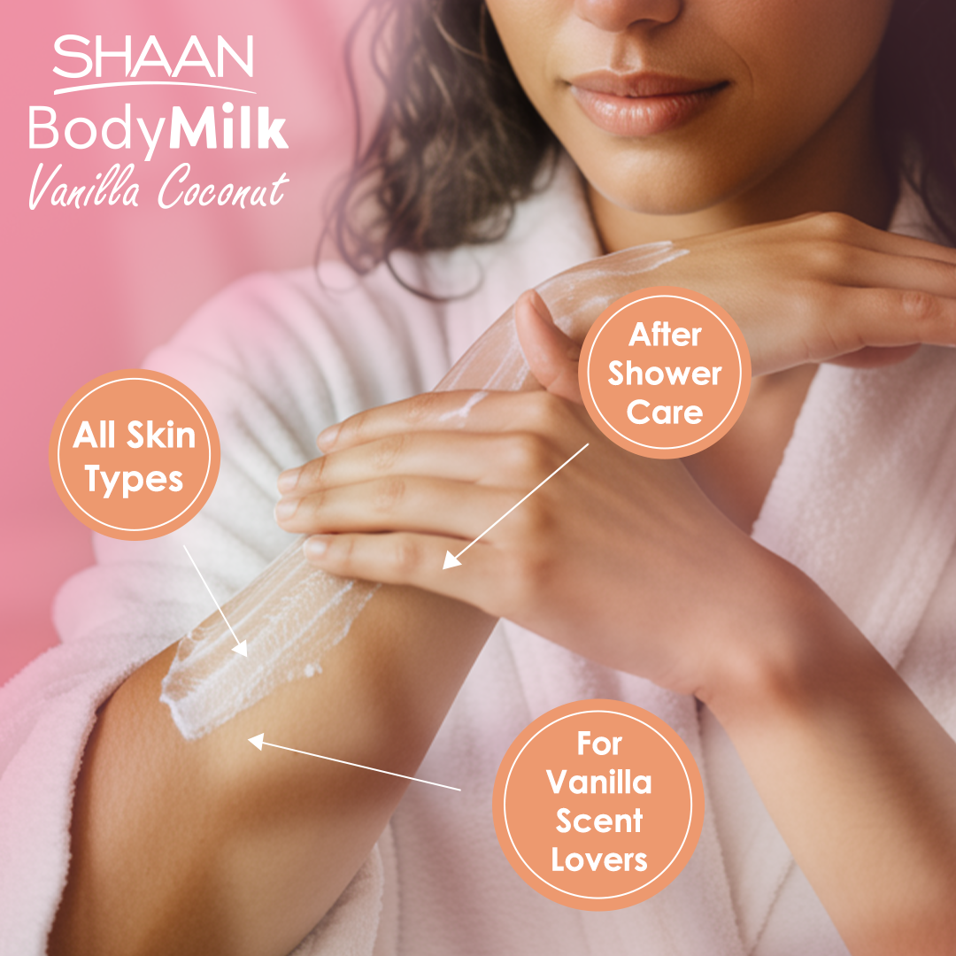 Shaan Body Milk Vanilla Coconut 300 ml - Image 2 | Deoora