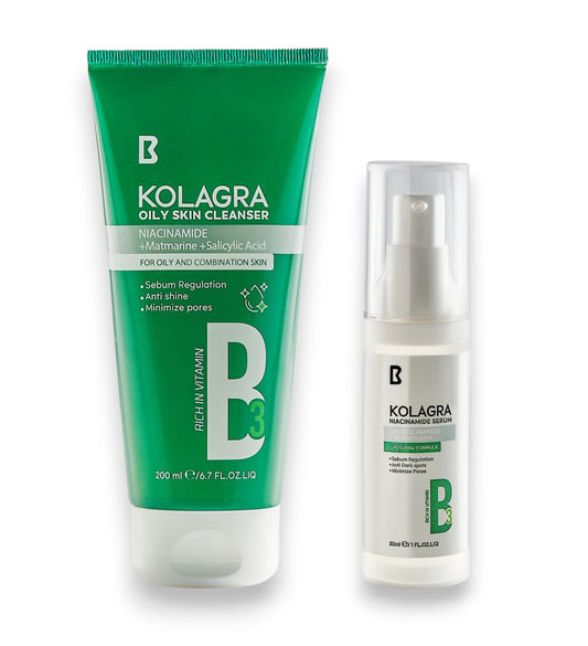Kolagra offer Niacinamide Serum +Kolagra oily skin Cleanser - Buy from Deoora Egypt
