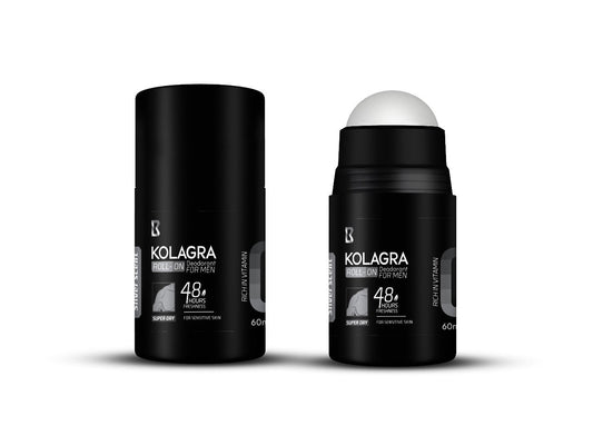 Kolagra Super Dry 48H Men's Roll-On Deodorant Silver Scent - Image 2 | Deoora