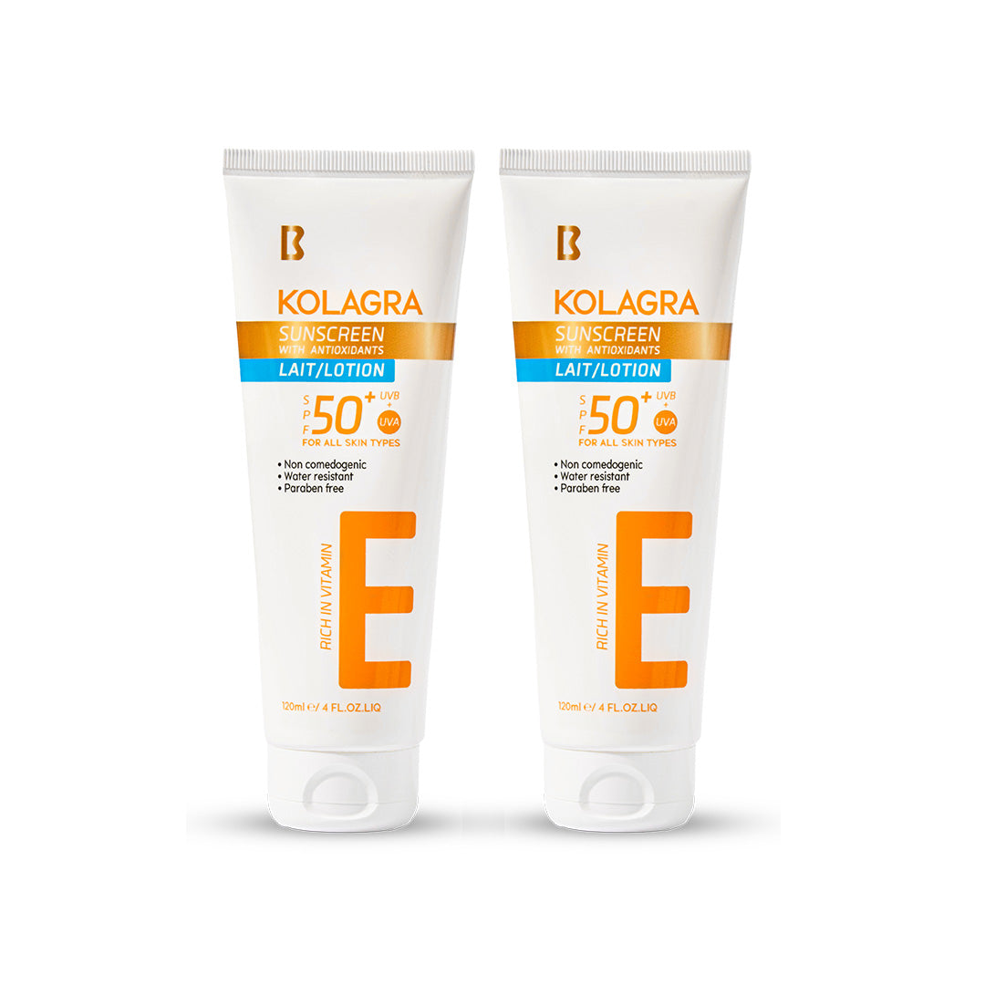 Offer Kolagra Sun Screen Lotion 120ml (1+1) - Buy from Deoora Egypt