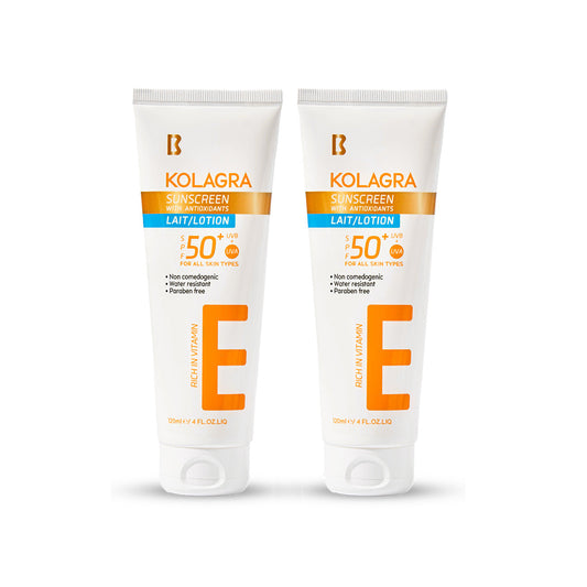 Offer Kolagra Sun Screen Lotion 120ml (1+1) - Buy from Deoora Egypt