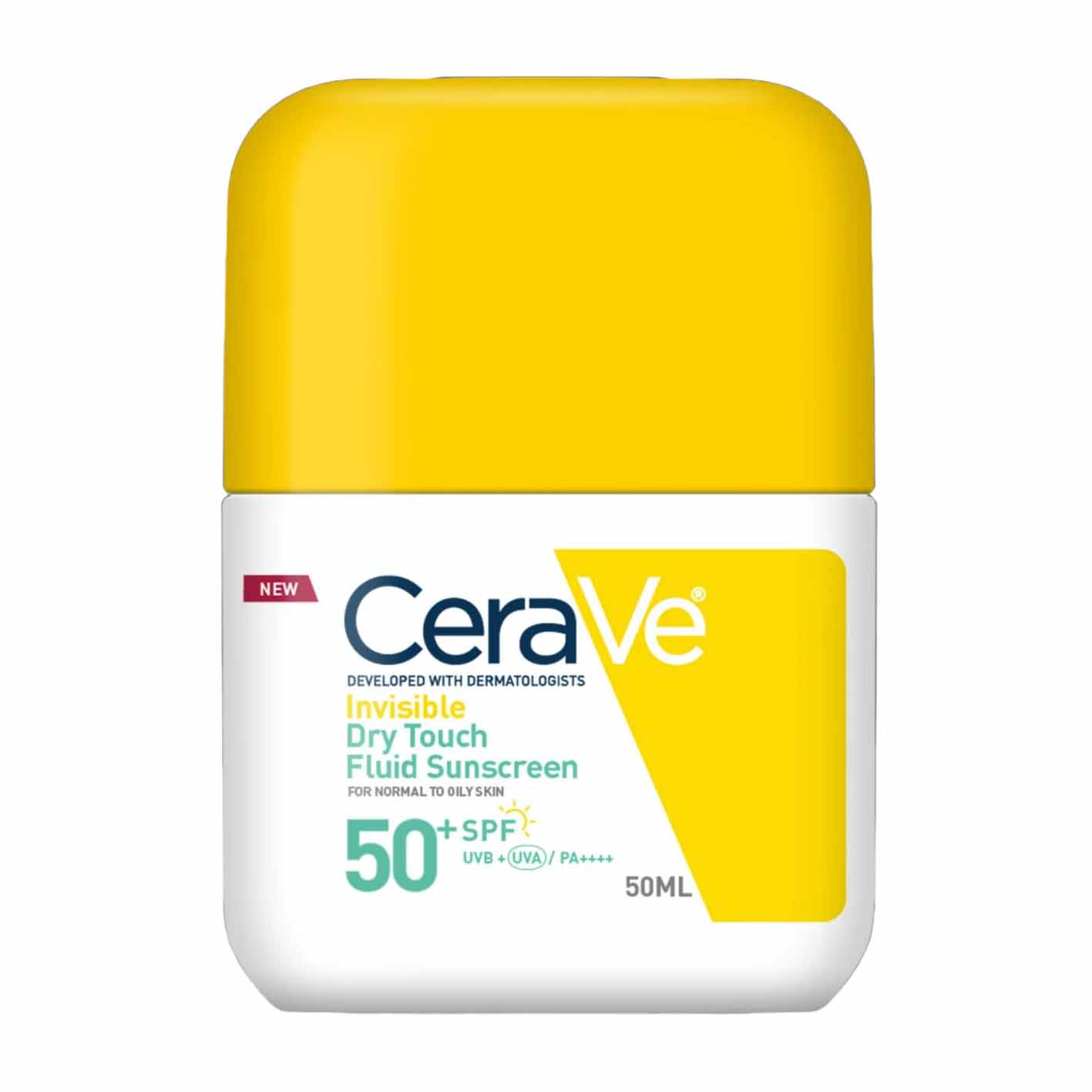 Cerave Invisible Dry Touch Fluid SPF 50+ Sunscreen For Normal to Oily Skin - 50ml - Buy from Deoora Egypt