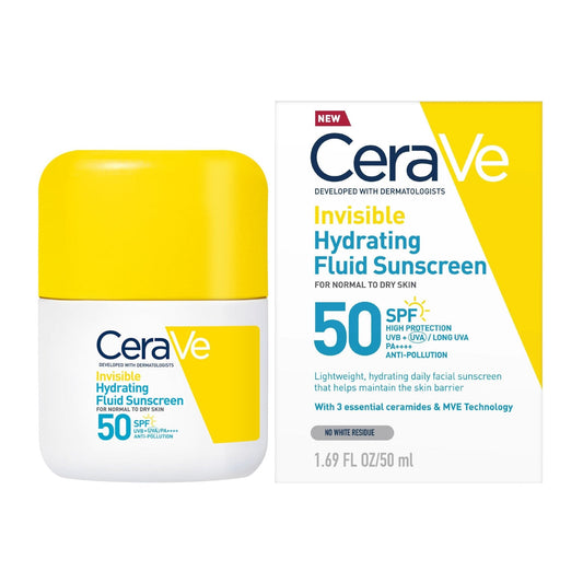 Cerave Invisible Hydrating Fluid SPF 50+ Sunscreen For Normal to Dry Skin - 50ml - Image 2 | Deoora