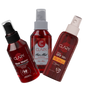 Three Clary hair care products on a white background