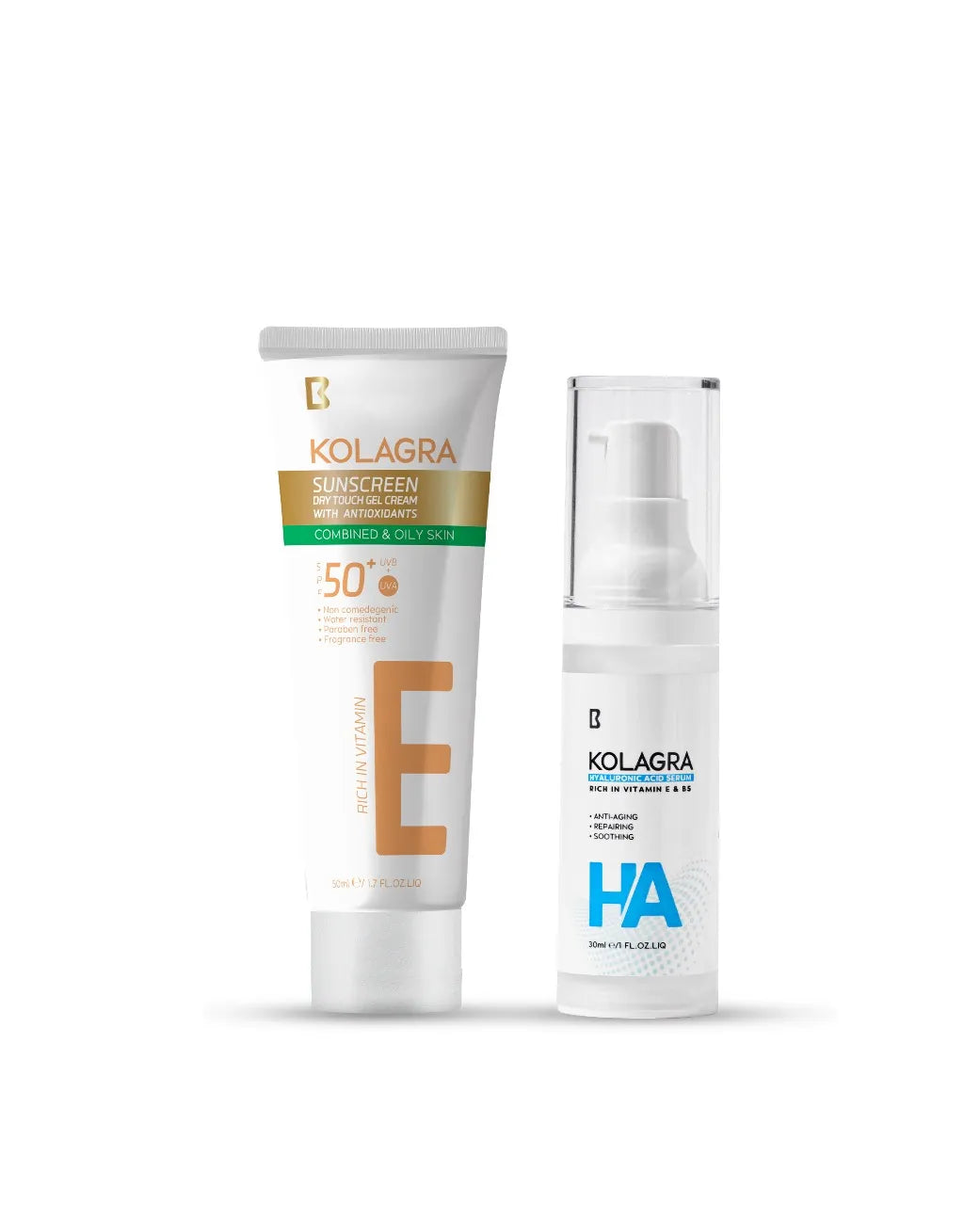 Offer Kolagra Hyaluronic Serum + Sun Screen 30+50ml - Buy from Deoora Egypt