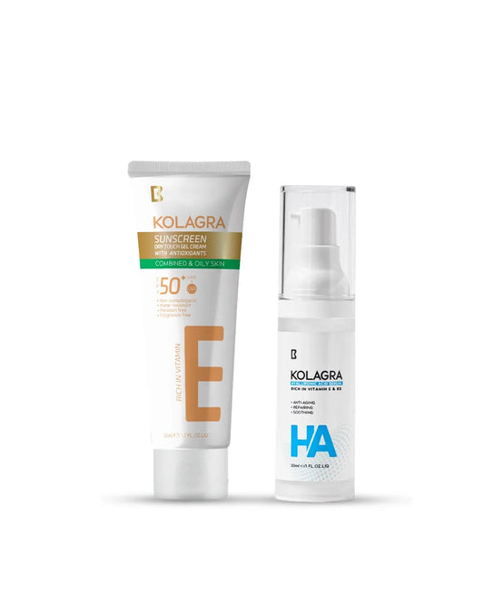 Offer Kolagra Hyaluronic Serum + Sun Screen 30+50ml - Buy from Deoora Egypt