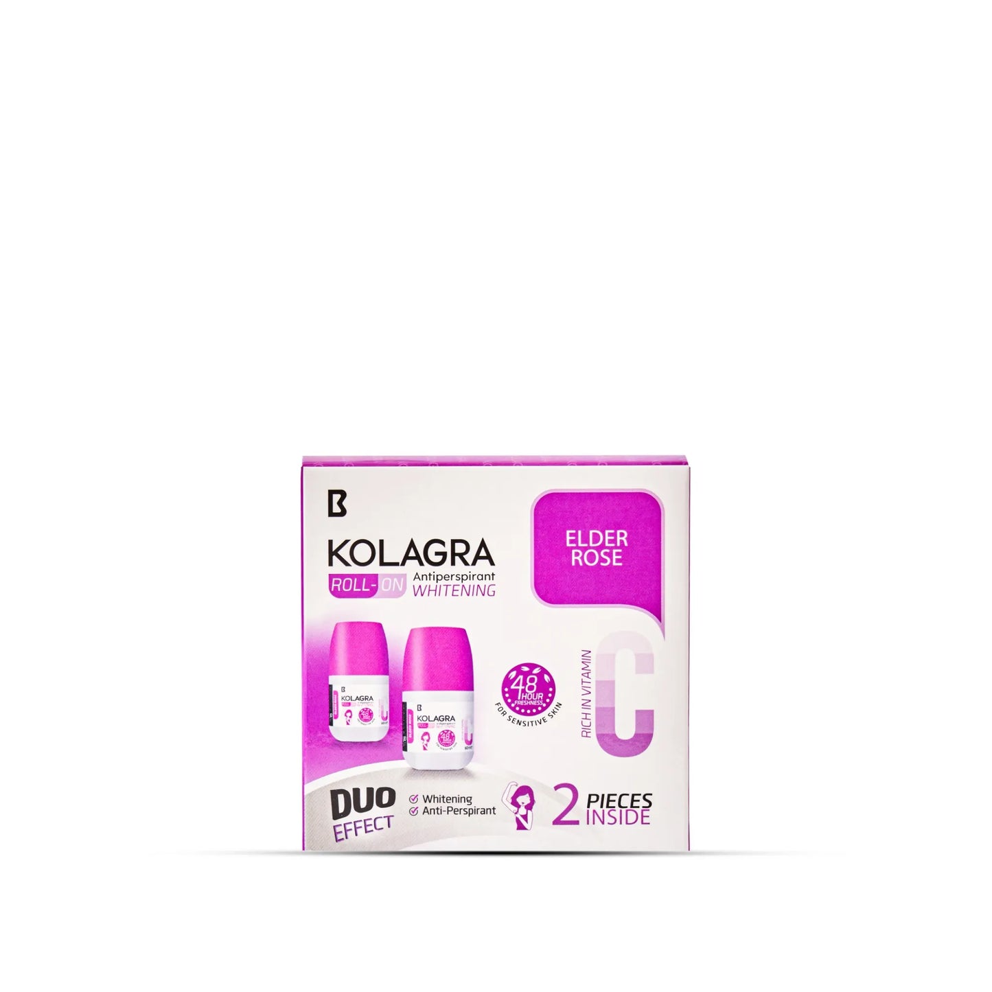 Kolagra whitening Roll on 2*1 promo pack 1+1 Elder Rose - Buy from Deoora Egypt
