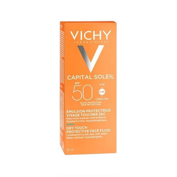 Vichy Capital Soleil Anti Shine Sunscreen Fluid SPF 50+ - 50ml - Image 2 | Deoora