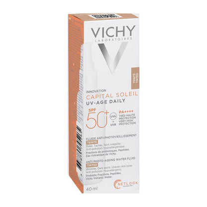 Vichy Capital Soleil Uv-Age Daily Tinted Fluid SPF 50+ - 40ml - Image 2 | Deoora