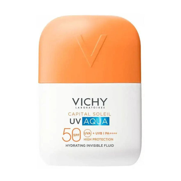 Vichy Capital Sun UV Aqua Invisible & Moisturizing Face Fluid SPF50 Sunscreen - 50ml - Buy from Deoora Egypt