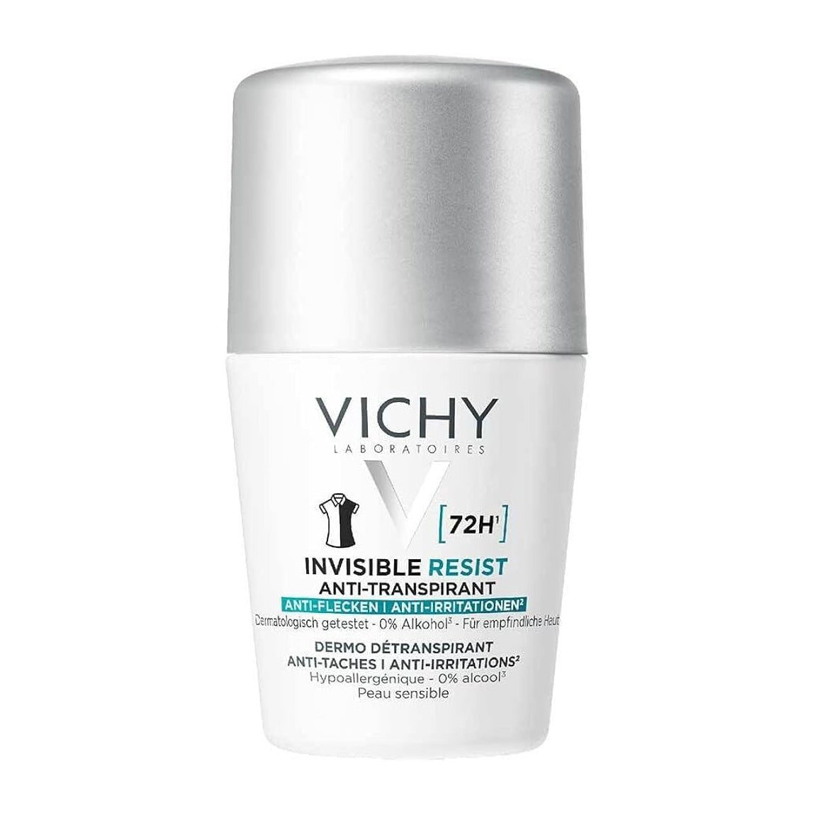 Vichy Invisible Resist 72H Antiperspirant Deodorant Roll On - 50ml - Buy from Deoora Egypt